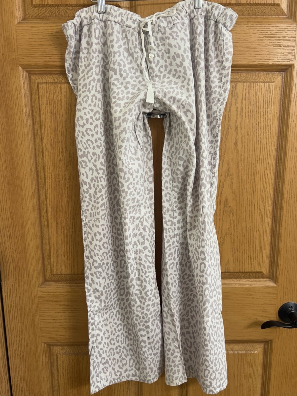 J.Crew Leopard Flannel Pant Sz XL
